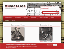 Tablet Screenshot of musicalics.com